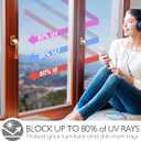 HIDBEA Window Film Daytime Privacy, Heat Control UV Blocking Reflective One Way Mirror Window Tint for Home, Non-Adhesive Self Static Cling Window Stickers (Silver, 35.4 Inch 6.5 Feet)