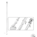 Juvale House Flag Pole Kit, Outdoor Wall Mounted Metal Flag Holder and Pole Set (6 Feet)