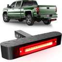 Hitch Step for 2 Receiver with Light 108 LED Brake Lighting(6 Mode) Steel Construction Powder Matte Coated Towing for Trucks Chevy Ford Toyota GMC Dodge RAM Jeep ATVs SUVs Vans 450lbs Max Load (15.74 inch)