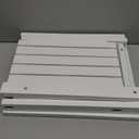 2-Tier Adirondack Outdoor Side Table, 16.6" Acacia Weather-Resistant End Table with Shelf for Patio, Garden, Lawn, Living Room (White)