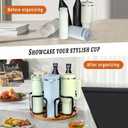 MAYtobe Water Bottle Organizer for Stanley 40/36/30/20 oz Tumbler, Stanley Cup Holder, Rotatable Cup 6-Cup Storage Rack for Stanley, Bottle Organizer, Ideal Presnent, Black