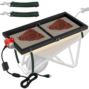 Soil Sifter with 30W Motor, Metal Sifter for Rocks