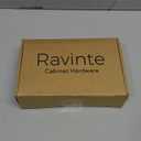 Ravinte 20 Pack | 5'' Cabinet Pulls Matte Black Stainless Steel Kitchen Drawer Pulls Cabinet Handles 5”Length, 3” Hole Center with Mounting Template
