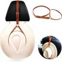 3 x HIASTRA Cowboy Hat Holder for Your Vehicle, Leather Cowboy Hat Mounts for truck, Cowboy Hat Rack for Pickup Truck Keep Your Hat Securely, Brown