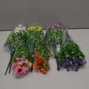 CLEANGOR 12 Pcs Artificial Flowers for Outdoors Decorations (6 Color) | No Fade Fake Plastic Flower, UV Resistant Artificial Outdoor Plant, for Spring Summer Garden, Porch, Home Wedding