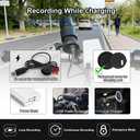 VSYSTO Bike Camera, WiFi Helmet Camera for Motorcycle Bike, Remote Control, 2K Waterproof WDR 170 Super Wide Angle Night Vision SONYIMX335 Lens Portable Bicycle Dash Cam, Loop Recording, G-Sensor