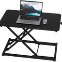 Standing Desk Converter Adjustable Height ,Keyboard Riser for Stand Up Desk Riser ,Computer Keyboard Stand for Desktop ,Ergonomic Sit Stand Workstations for Home Office Black Size 23.6 Inch