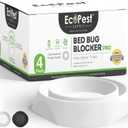Bed Bug Interceptors  4 Pack | Bed Bug Blocker (Pro) Interceptor Traps (White) | Insect Trap, Monitor, and Detector for Bed Legs