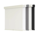 AOSKY Blackout Roller Shades Cordless Blinds for Windows, Free-Stop Shades with Valance, Thermal Insulated Fabric, UV Protection, Natural Woven Blinds for Home and Office (34" W x 72" H, Ivory)