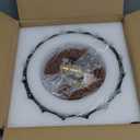 Plug in Pendant Light Fixtures: Hanging Light Plug in Green Glass Hanging Lamp, Pendant Lighting for Kitchen Island, Bedroom, Dining Room, Living Room, E26 No Bulb (Copper)