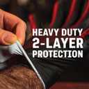 Venom Steel Industrial Nitrile Gloves, Chemical Resistant Disposable Black Gloves, Latex-Free, Powder-Free, Textured Grip, Heavy Duty Two-Layer Protection, 6 mil, Large, 100 Count (L)