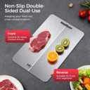Titanium Cutting Board Set of 3, 100% Pure Titanium Cutting Boards for Kitchen, Non-Toxic, Double-Sided Chopping Boards for Raw & Cooked Food, Handles Included, Dishwasher Safe(S+M+L)
