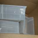 IRIS USA 4-Pack, Medium Plastic Stackable Storage Bin Organizer, Clear