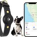 GPS Tracker for Dogs  Smart Dog Collar & Pet Tracker with Real-Time Location, No Monthly Fee, Unlimited Range (iOS Only)  Fits Small to Large Dogs(Locator Included) (Black)