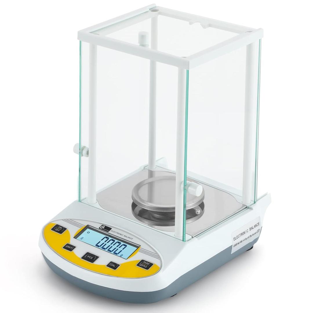 CGOLDENWALL 0.001g Analytical Balance Electronic Lab Scale 1mg Precision Analytical Scale Jewelry Scale Digital Scale High Precision Laboratory Scale for Laboratory Pharmacy School (300g, 0.001g)