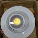HALO RLS 6 in Adjustable Canless LED Recessed Light Dimmable Sloped Ceiling Downlight with Selectable Color Temperature 2700K-5000K, Dimmable, 1600 Lumens, IC-Rated RLS6159FS1EWHDMR