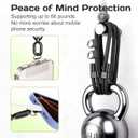 Phone Lanyard Crossbody with 2 Hanging Loops: Metal Buckle Adjustable Skin-Friendly Cell Phone Strap for iPhone Around,Hands-Free Universal Anti Theft Neck Lanyards For Outdoor Travel,Black