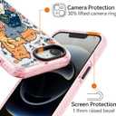 for iPhone 16E Case Cute - Compatible with Magsafe - Durable Shockproof 6.6 ft Drop Impact Phone Case - Funny Cats Party Design (6.1") Glitter Pink