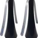 Fly Swatter for Outside/Inside Meal, Picnic, Barbeque, Events - Battery Operated Food Spinning Fan (Black Color, 2pcs)