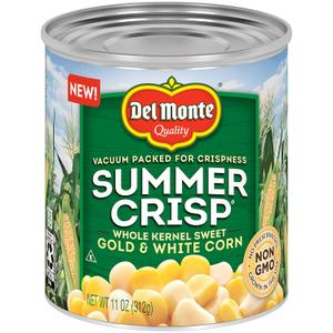 Del Monte Summer Crisp Whole Kernel Gold & White Corn, 11 Oz, 12 Count
