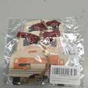 2 x 2025 Just Married Ornament, Mr and Mrs Wedding Gifts for Couples, Wooden Hanging Newlywed Decoration, Bride and Groom First Christmas Married Ornament, Bridal Shower Gift (Orange 2025)