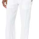 Perry Ellis Men's 100% Linen Drawstring Pants, Lightweight Breathable Fabric, Flat Front, Quarter Top Pockets, Regular Fit (38W x 32L, Bright White)