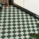 Peel and Stick Floor Tiles: 10pcs11.81 * 11.81in Waterproof Vinyl Flooring self-Adhesive Floor Tile Sticker for Bathroom/Kitchen/Bedroom/livingroom/Hallway(Green and White)