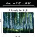 ASJ Peel and Stick Wallpaper Forest Mural, Birch Tree Fern Green, Size: 139" x 94", Color: Green, White, Deep Teal (Primary: Green)