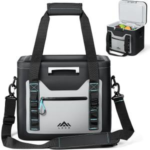 Lekesky Soft Cooler Bag 20 Can, Leakproof Insulated Cooler Backpack, Insulated Bag Portable Ice Chest Box for Beach, Beverage, Travel, Camping, Picnic, Trips, Floating Cooler with Zipper