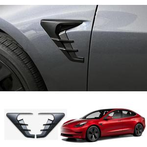 HW4.0 Side Camera Protection Cover for 2025 2024 Tesla Model 3 Accessories, Turn Signal Cover fit for Model 3 with HW4.0 (Model 3, Matt Black)