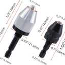 4 Pcs Keyless Drill Chuck Bit, 1/4 Inch Hex Shank Drill Bit Adapter Converter, Aluminum Quick Change Shank Drills Converter0.3-3.6mm/0.3-6.5mm