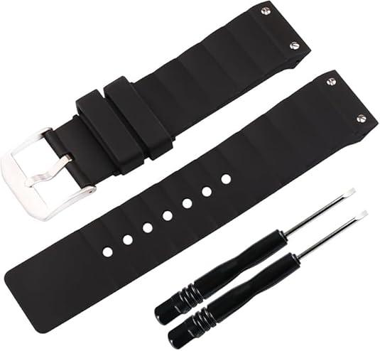 silicone watch strap compatible with Cartier W20121U2 Santos100 women's rubber watch chain Outdoor sports waterproof bracelet buckle