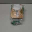 LE TAUCI Butter Dish with Lid for Countertop, Ceramic Butter Container with Acacia Wood lid, Knife, and Airtight Cover, Farmhouse Decor  Set of 1, Arctic White, Fireworks Design