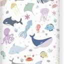 Sea Animals Fitted Crib Sheet for Boys Girls Fish and Octopus Baby Sheet for Standard Crib and Toddler Corals Nautical Aquatic Shells Nursery Bed Mattress Sheets 28"x52"