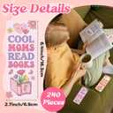 Laffact Mother’s Day Reading Bookmarks - 240Pcs Hot Mom Bookmarks Reading Tracker, Cool Moms Reading Page Marker, Readers Accessories Book Club Gifts for Book Lover Bookish Mama Birthday Party Favors