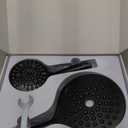 MakeFit Dual Handheld Shower Head Combo, 2-in-1 Rain Shower Heads System 8 Inch Rainfall Shower Head and 10 Modes High Pressure Hand Held Showerhead with Built-in Power Wash (Black)