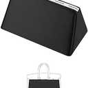 KINGS IN BAG Purse Handbag Shaper Pillow Insert for Tote Bags, Luxury Bag Shaper with Lightweight Silk, Fits for Birkin 25/30/35 bags, Soft Memory Foam Inner(Black, BK35)