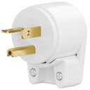 Nema 6-20P 20A 250V Plug 20A T-Blade Industrial Plug, Easy Assembly 20Amp 250Volt USA Canada 3-Prong Male Angled,White Color