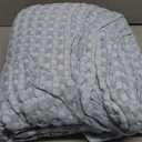 Bedsure Cooling Cotton Waffle Queen Size Blanket - Lightweight Breathable Blanket of Rayon Derived from Bamboo for Hot Sleepers, Luxury Throws for Bed, Couch and Sofa, Blue, 90x90 Inches