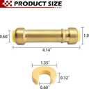 3/4" Slip Coupling, Push to Connect Brass Plumbing Fitting, Model U3016LFA