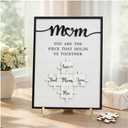 Personalized Mom You are The Piece That Holds Us Together Puzzle Sign with Family Names, Mothers Day Puzzle Wood Sign, Mothers Day Birthday Gifts for Mom from Daughter, Son