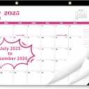 Desk Calendar 2026 , JXAVO Wall Calendar 2025-2026 Large Size 17" X 12" Covers July 2025 - December 2026, Pink Cute Desktop Monthly Calendar for Home Classroom School or Teacher Gifts & Office Supplies 3 Pack