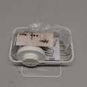 LEVERLOC Soap Dish, Soap Bar Holder for Shower Suction Cup Wall Mounted, Stainless Steel No-Drilling Removable Waterproof Sponge Holder for Bathroom Bathtub Kitchen Sink, Keep Dry, White (5.7" * 4.8")