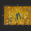 Golden Chinese Style Flowers Birds Large wall murals Peel and Stick Wallpaper for Bedroom Living Room - 58"x80"