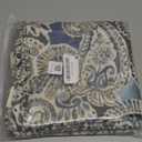 Mika Home Pack of 2 Decorative Accent Throw Pillow Cover Sham Cushion Case,Paisley Pattern,20x20 Inches,Blue Brown Cream Multicolor