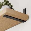 6 Pack Heavy Duty 8 Inch Black Shelf Brackets, L Shelf Bracket 8 Inch for Floating Shelves, 1/5-Inch Thick