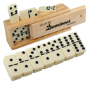 Smilejoy Dominoes Set for Adults, Domino Set for Classic Board Games,Double 6 Domino Game Set 28 Pieces with Wood Case (2 Players)