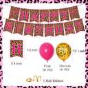 2 x 21 Pieces Cheetah Birthday Decorations Cheetah Birthday Banner Gold Leopard Spots Latex Balloons for Party Boy Girl Baby Shower Supplie