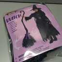 Spooktacular Creations Girls Black Witch Costume, Kids Halloween Outfit with Broom, Toddler Witch Dress for Halloween Parties (Black, M)