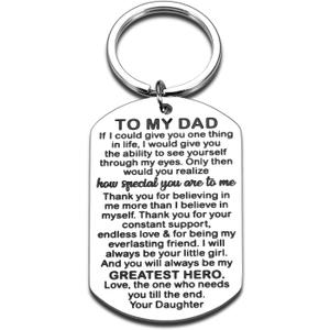 Fathers Gifts from Daughter Keychain Dad Birthday Gift Gifts for Dad Who Wants Nothing Father of The Bride Bonus Dad Gifts Grandpa Gifts Papa Gifts Best Dad Ever Gifts Christmas Valentines Day